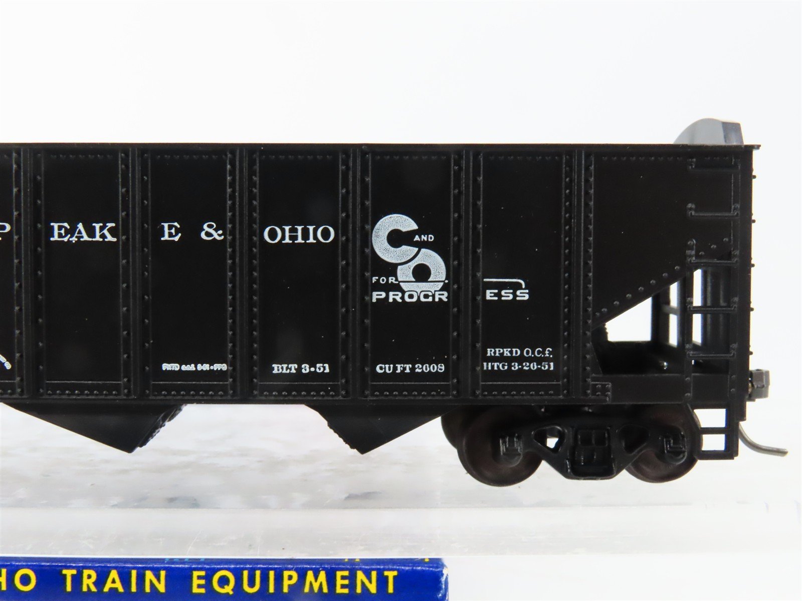 HO Scale Roundhouse 1499 C&O Progress 3-Bay Open Hopper #101048 - Upgraded