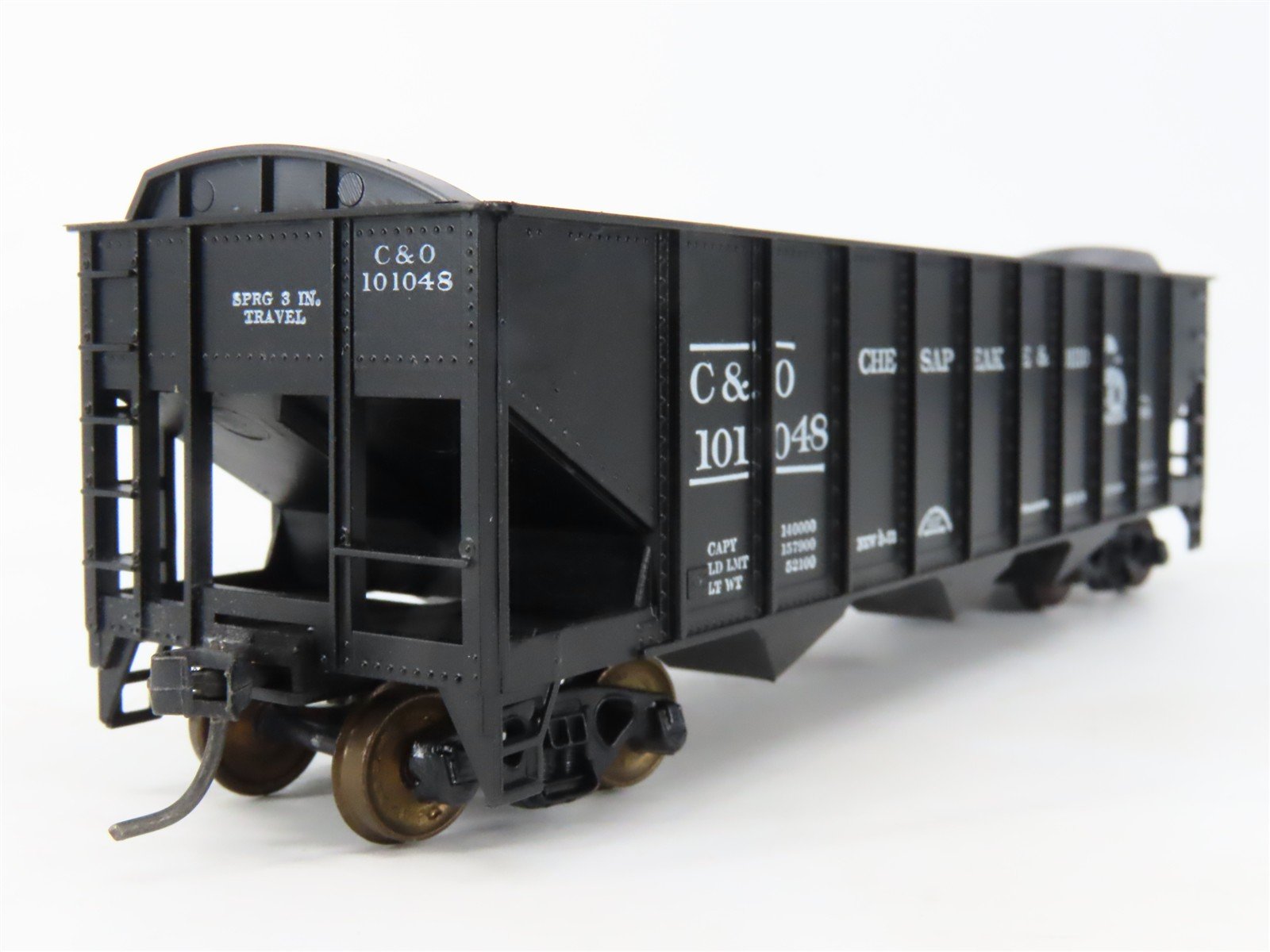 HO Scale Roundhouse 1499 C&O Progress 3-Bay Open Hopper #101048 - Upgraded