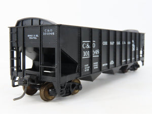 HO Scale Roundhouse 1499 C&O Progress 3-Bay Open Hopper #101048 - Upgraded