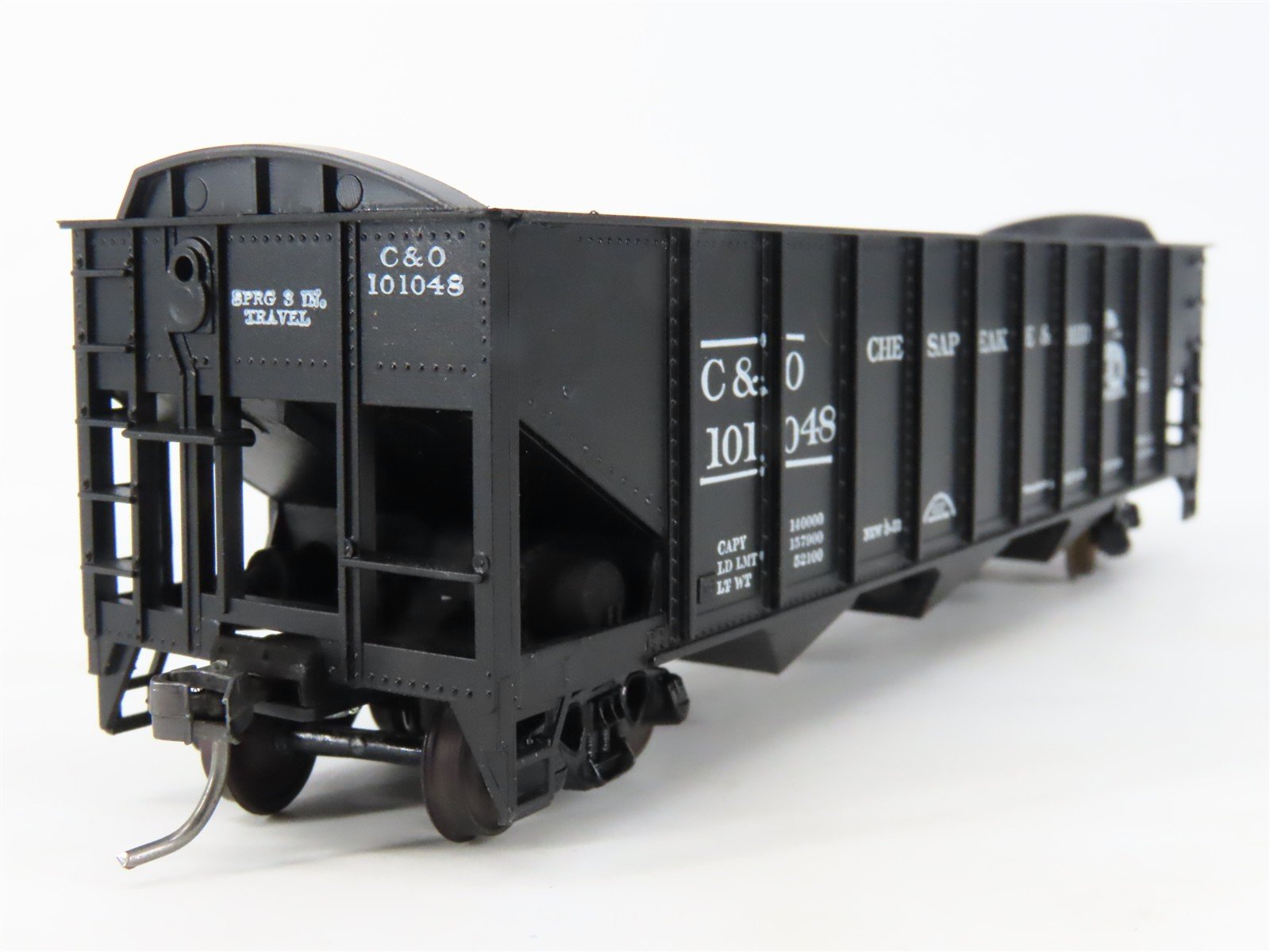 HO Scale Roundhouse 1499 C&O Progress 3-Bay Open Hopper #101048 - Upgraded