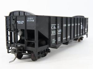 HO Scale Roundhouse 1499 C&O Progress 3-Bay Open Hopper #101048 - Upgraded