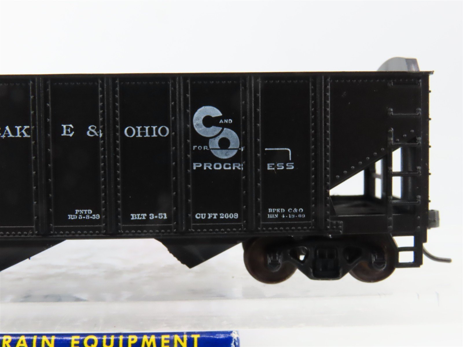 HO Scale Roundhouse 1499 C&O Progress 3-Bay Open Hopper #101059 - Upgraded