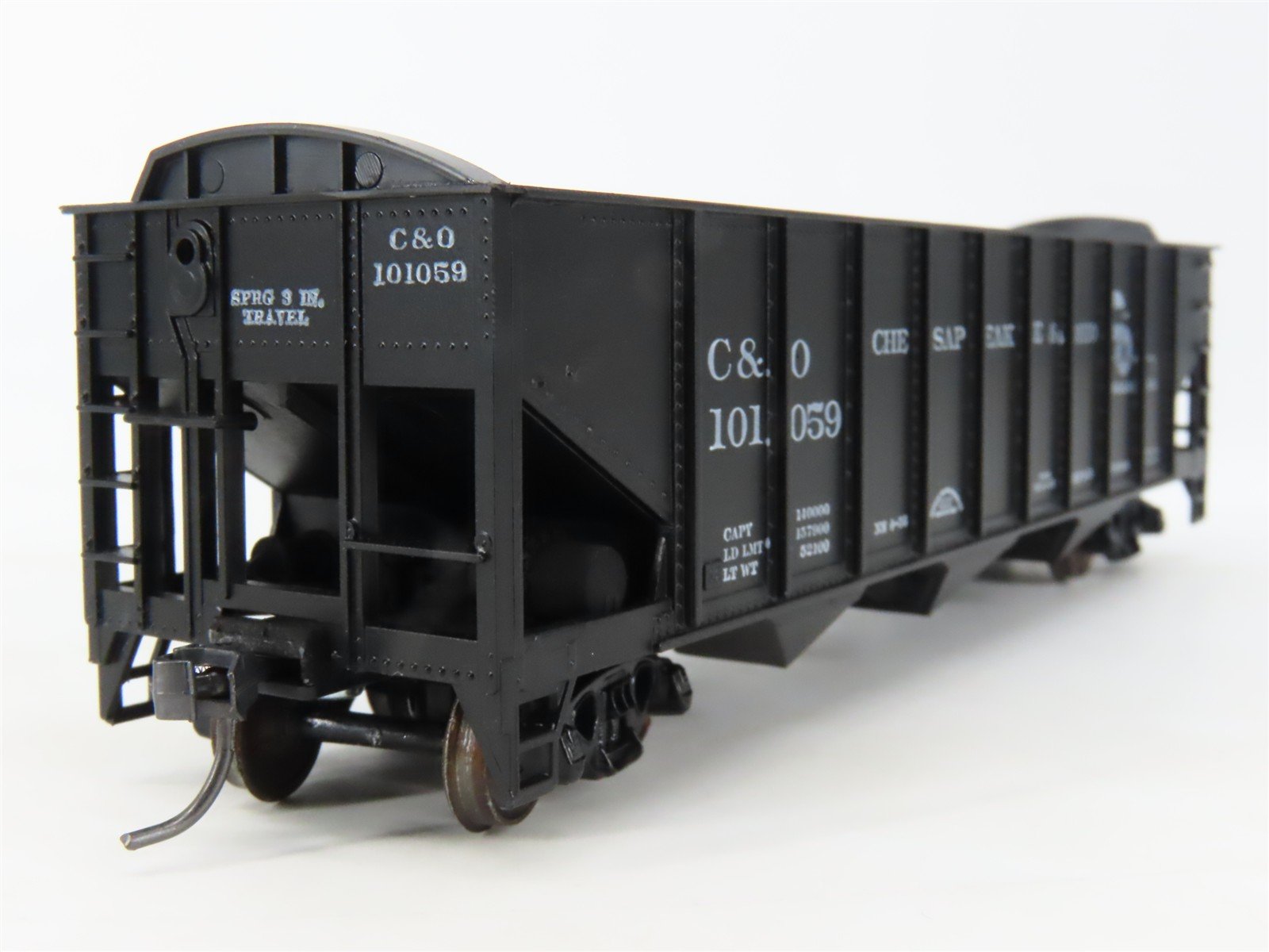 HO Scale Roundhouse 1499 C&O Progress 3-Bay Open Hopper #101059 - Upgraded