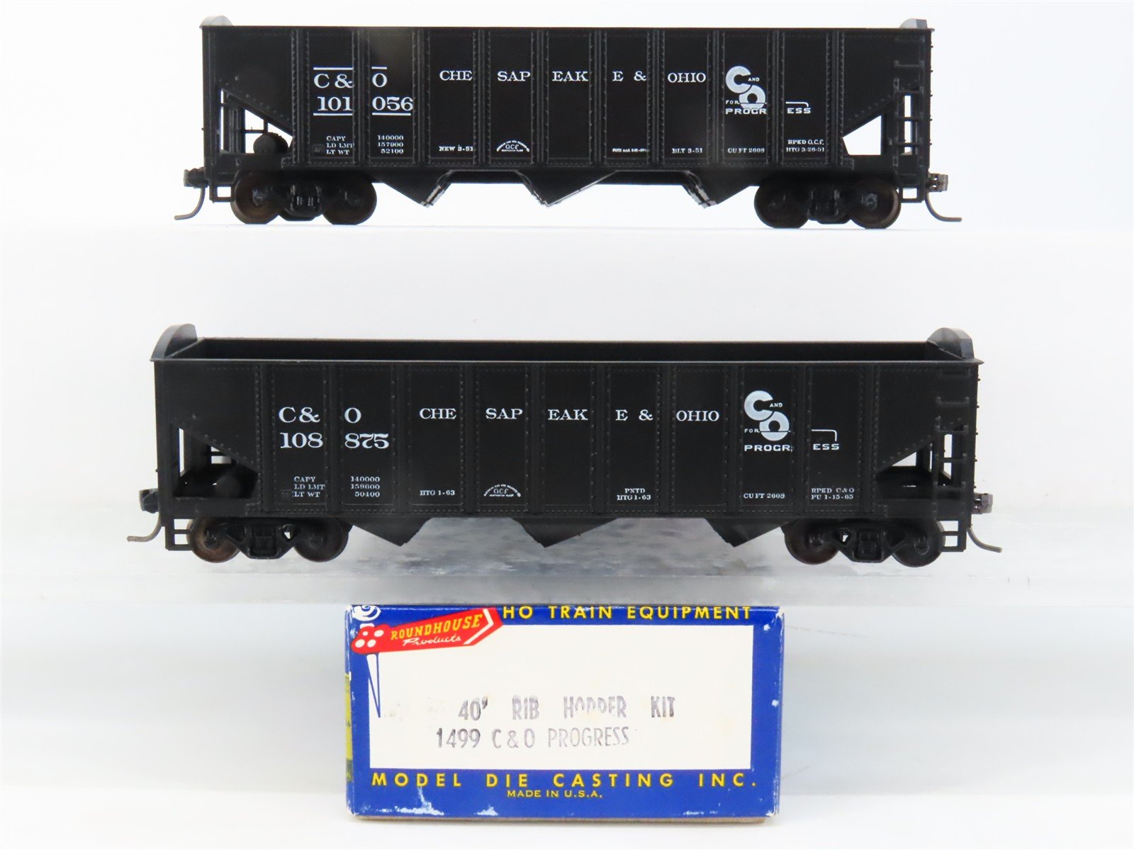 LOT of 2 HO Scale Roundhouse 1499 C&O 