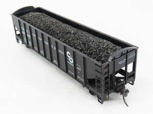 LOT of 2 HO Scale Roundhouse 1499 C&O Progress 3-Bay Hopper w/ Load - Upgraded