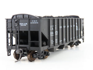LOT of 2 HO Scale Roundhouse 1499 C&O Progress 3-Bay Hopper w/ Load - Upgraded