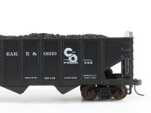 LOT of 2 HO Scale Roundhouse 1499 C&O Progress 3-Bay Hopper w/ Load - Upgraded