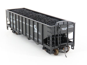 LOT of 2 HO Scale Roundhouse 1499 C&O Progress 3-Bay Hopper w/ Load - Upgraded