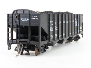 LOT of 2 HO Scale Roundhouse 1499 C&O Progress 3-Bay Hopper w/ Load - Upgraded