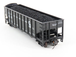 LOT of 2 HO Scale Roundhouse 1499 C&O Progress 3-Bay Hopper w/ Load - Upgraded