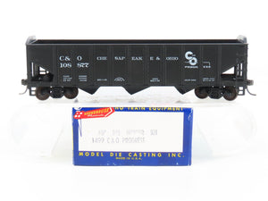 HO Scale Roundhouse 1499 C&O Progress 3-Bay Open Hopper #108877 - Upgraded