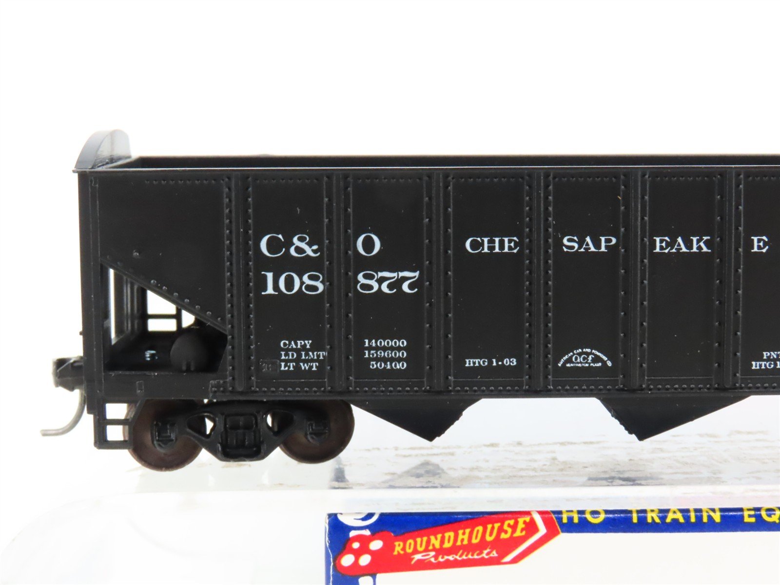 HO Scale Roundhouse 1499 C&O Progress 3-Bay Open Hopper #108877 - Upgraded
