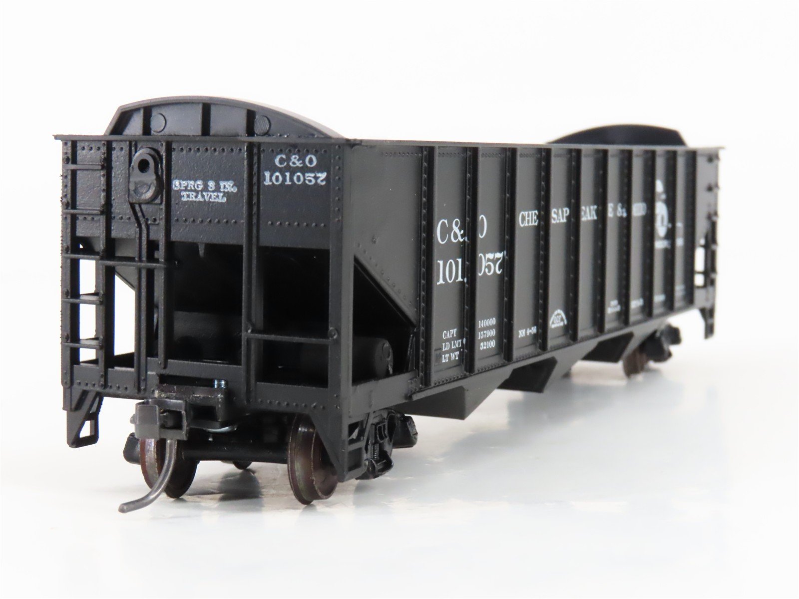 HO Scale Roundhouse 1499 C&O Progress 3-Bay Open Hopper #101057 - Upgraded