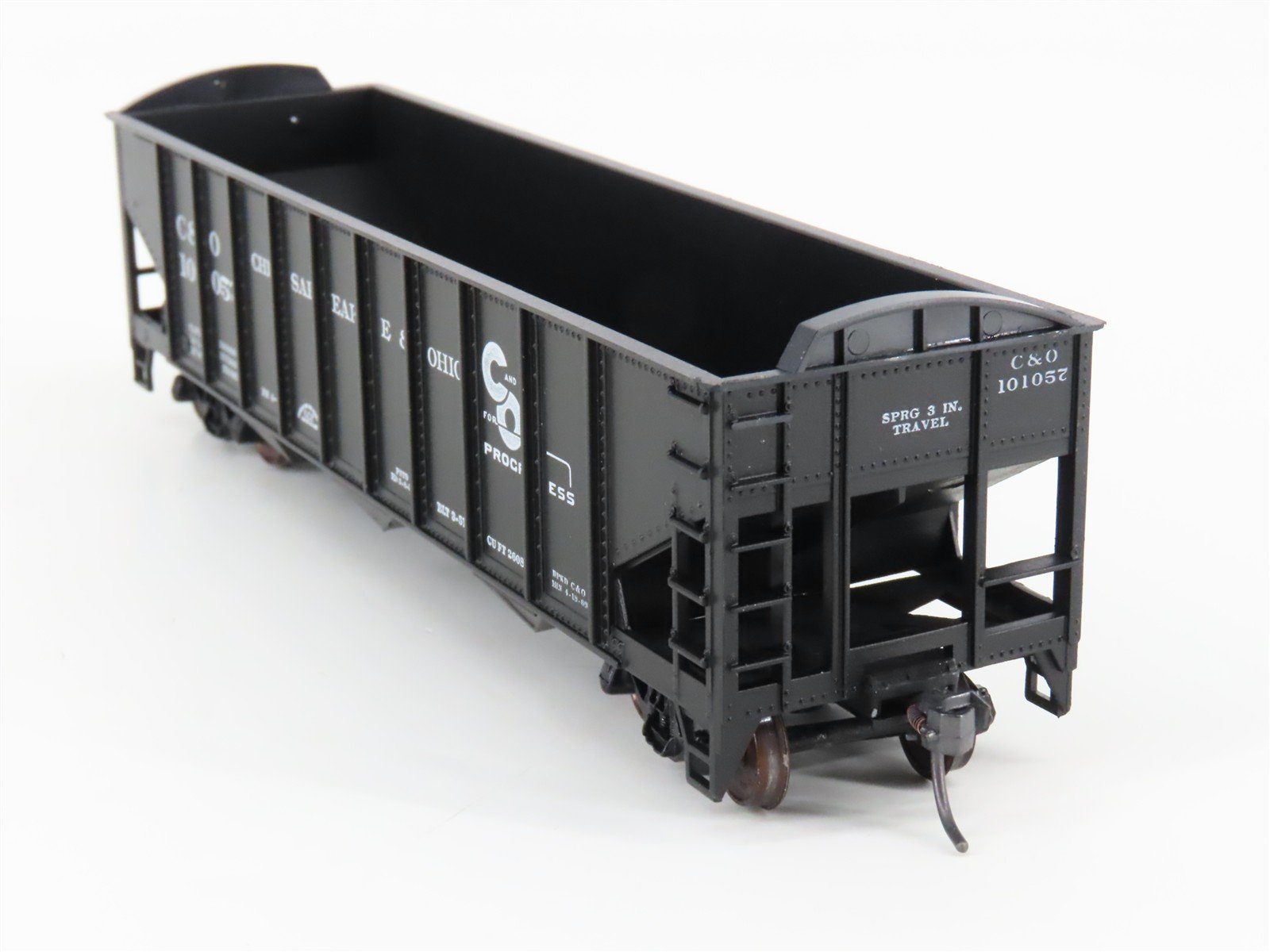 HO Scale Roundhouse 1499 C&O Progress 3-Bay Open Hopper #101057 - Upgraded