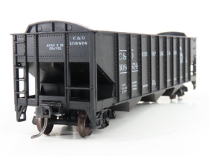 HO Scale Roundhouse 1499 C&O Progress 3-Bay Open Hopper #108874 - Upgraded