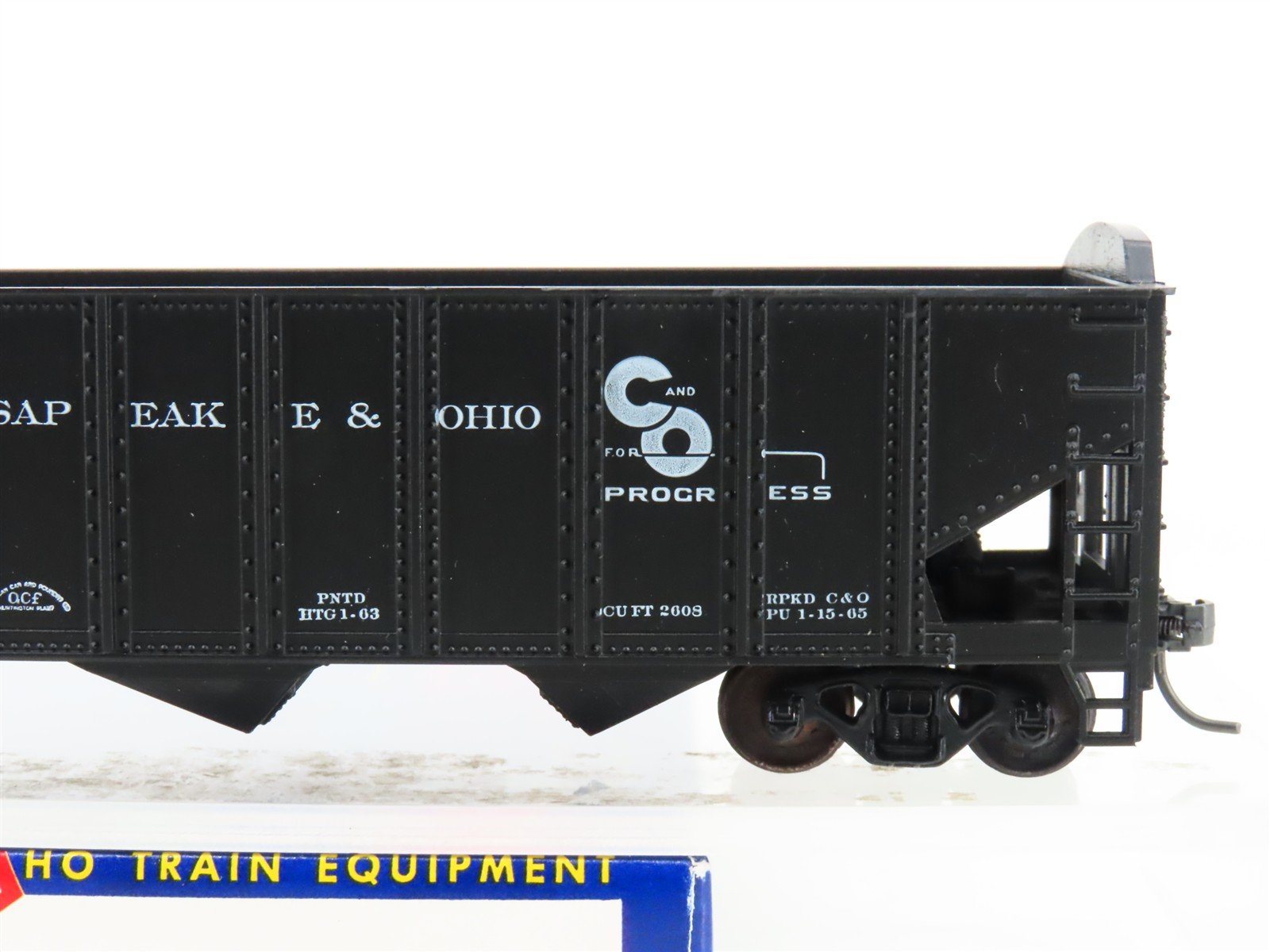 HO Scale Roundhouse 1499 C&O Progress 3-Bay Open Hopper #108876 - Upgraded
