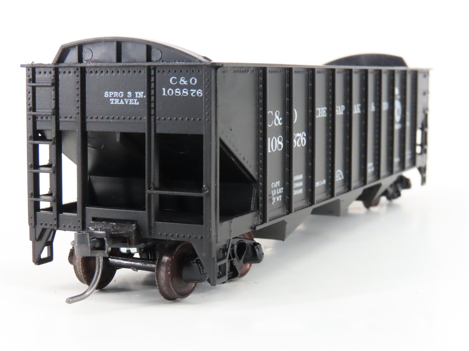 HO Scale Roundhouse 1499 C&O Progress 3-Bay Open Hopper #108876 - Upgraded