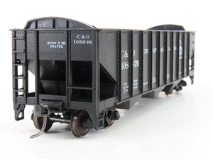 HO Scale Roundhouse 1499 C&O Progress 3-Bay Open Hopper #108876 - Upgraded