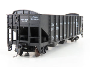HO Scale Roundhouse 1499 C&O Progress 3-Bay Open Hopper #108876 - Upgraded