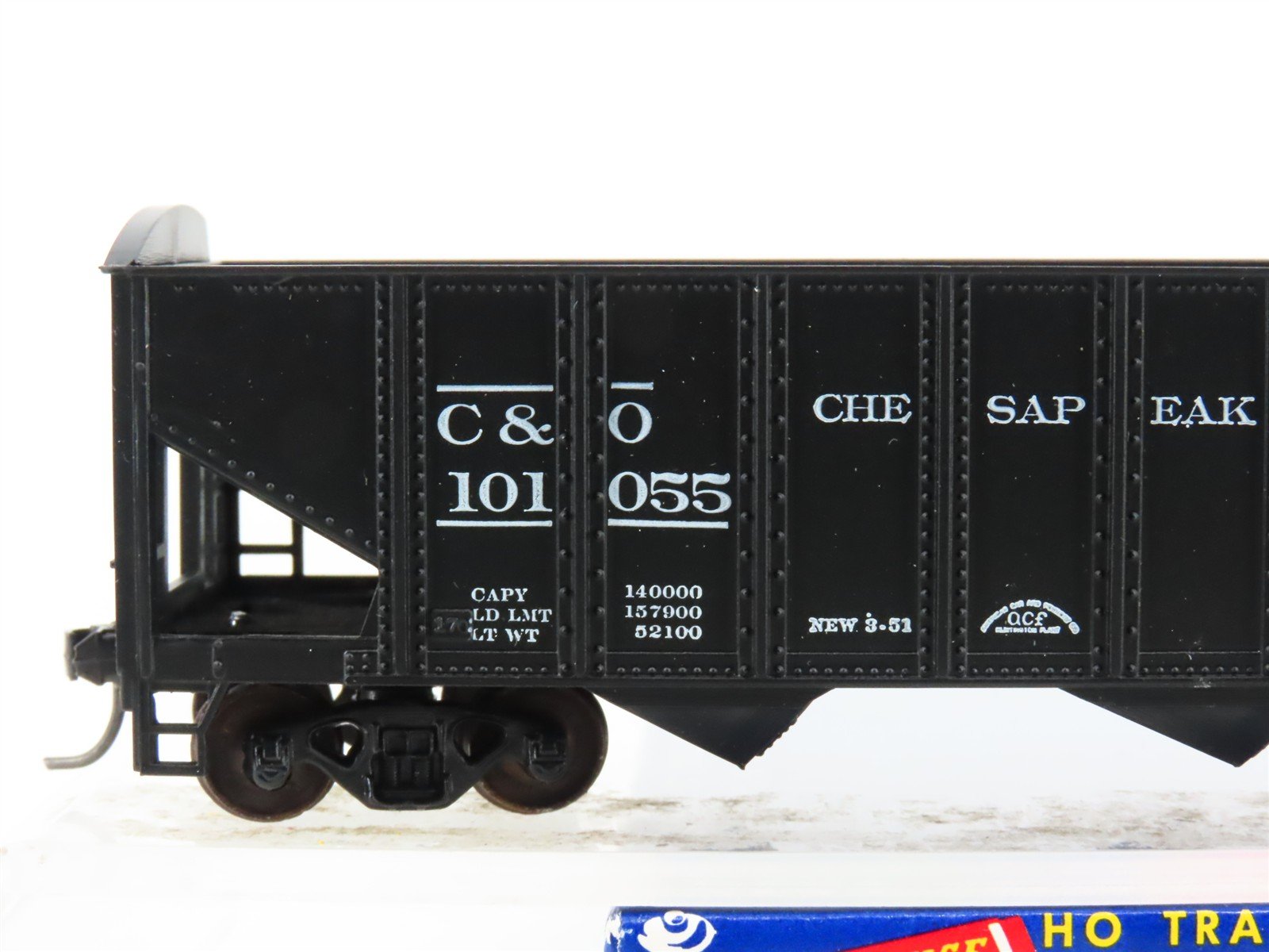 HO Scale Roundhouse 1499 C&O Progress 3-Bay Open Hopper #101055- Upgraded
