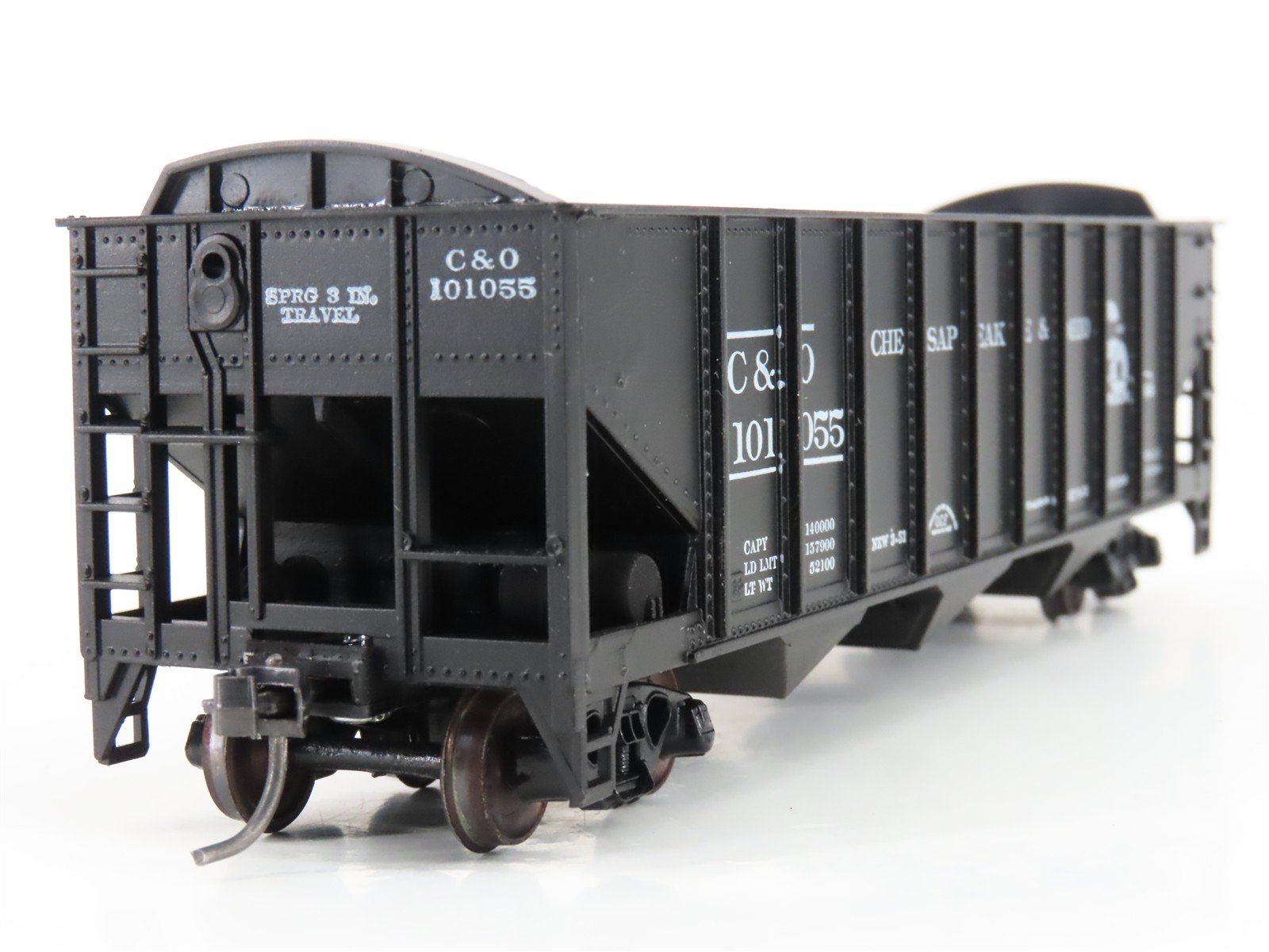 HO Scale Roundhouse 1499 C&O Progress 3-Bay Open Hopper #101055- Upgraded