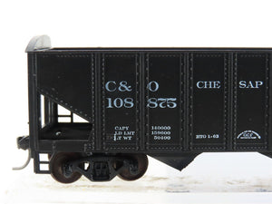 HO Scale Roundhouse 1499 C&O Progress 3-Bay Open Hopper #108875 - Upgraded