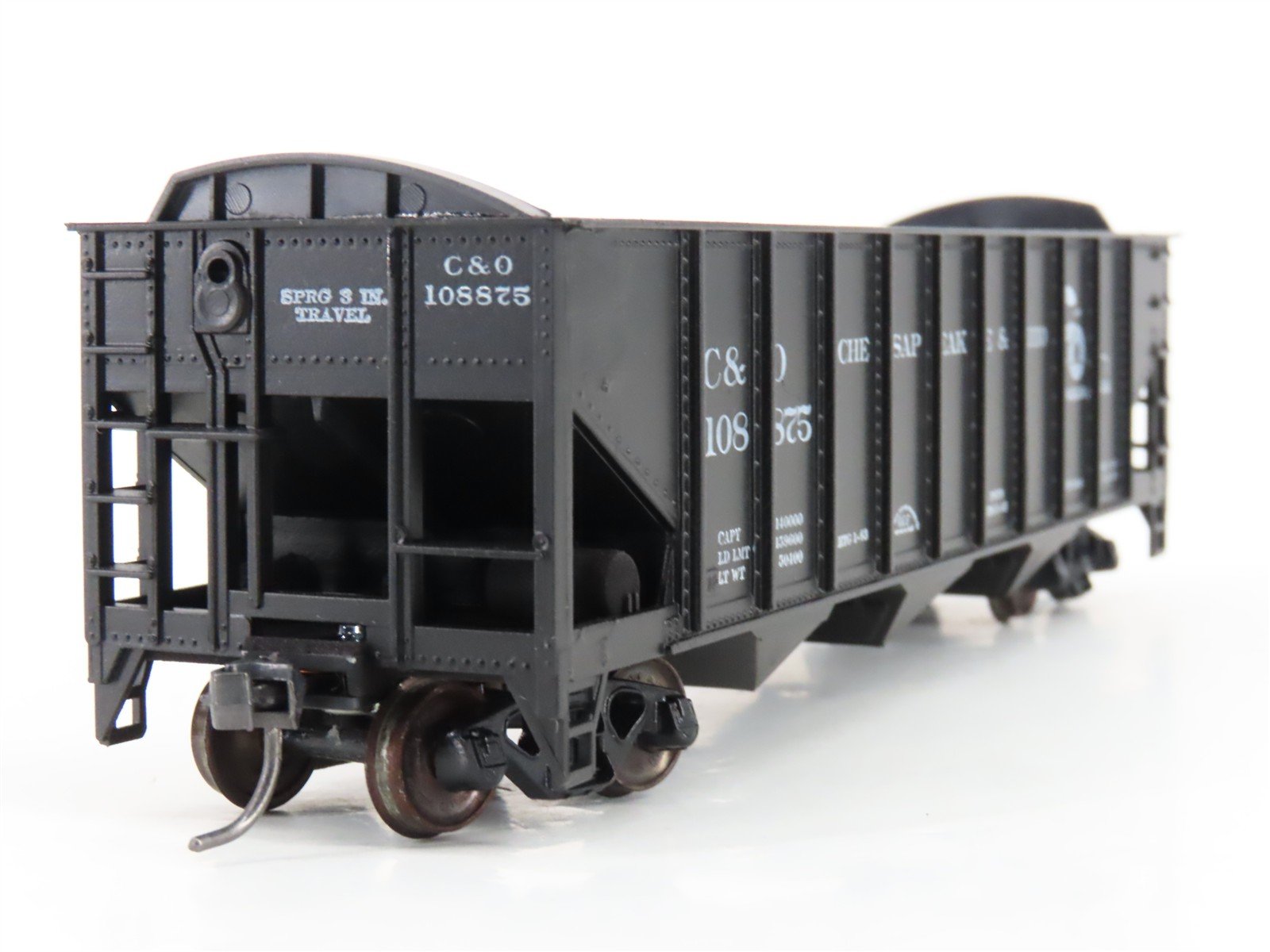 HO Scale Roundhouse 1499 C&O Progress 3-Bay Open Hopper #108875 - Upgraded