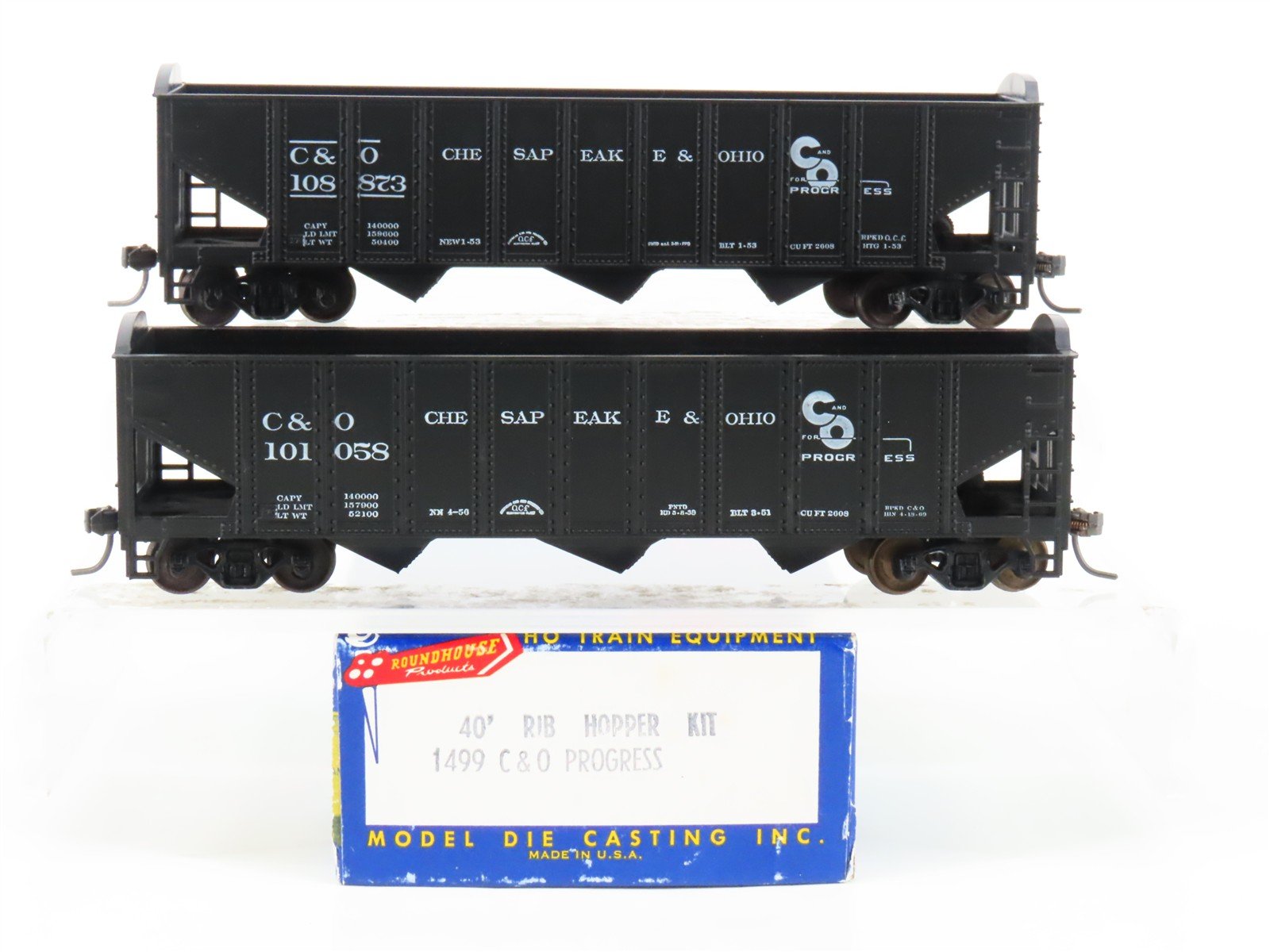 LOT of 2 HO Scale Roundhouse 1499 C&O 