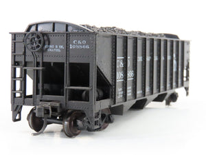 LOT of 2 HO Scale Roundhouse 1499 C&O Progress 3-Bay Hopper w/ Load - Upgraded