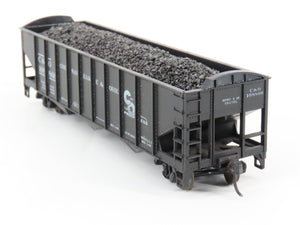 LOT of 2 HO Scale Roundhouse 1499 C&O Progress 3-Bay Hopper w/ Load - Upgraded