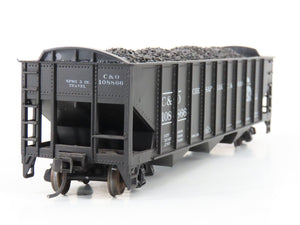 LOT of 2 HO Scale Roundhouse 1499 C&O Progress 3-Bay Hopper w/ Load - Upgraded