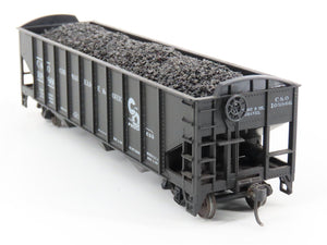 LOT of 2 HO Scale Roundhouse 1499 C&O Progress 3-Bay Hopper w/ Load - Upgraded