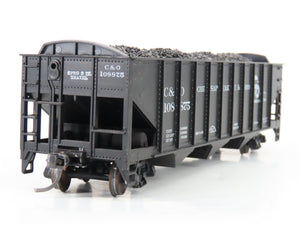 LOT of 2 HO Scale Roundhouse 1499 C&O Progress 3-Bay Hopper w/ Load - Upgraded