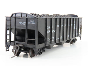 LOT of 2 HO Scale Roundhouse 1499 C&O Progress 3-Bay Hopper w/ Load - Upgraded