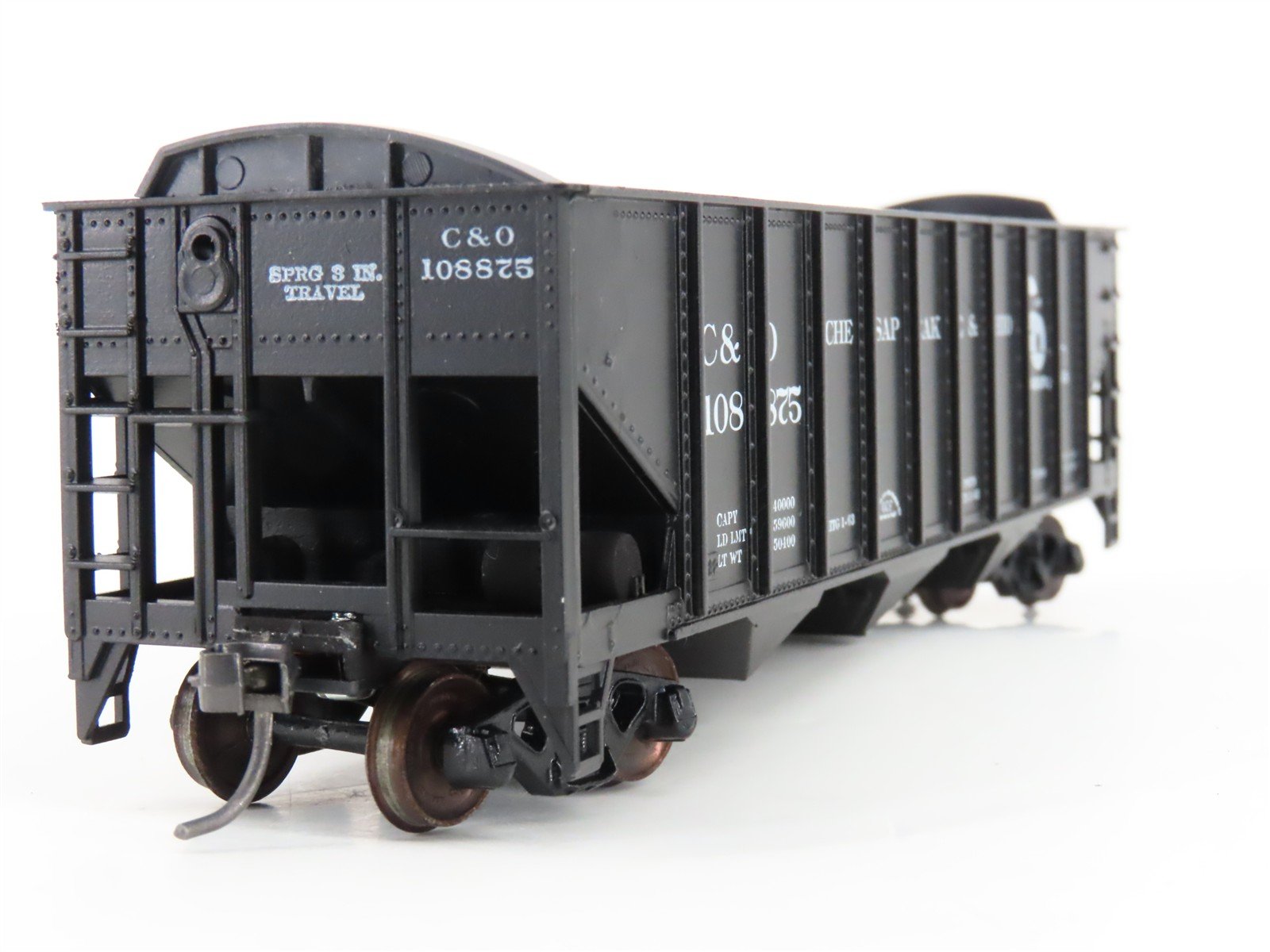HO Scale Roundhouse 1499 C&O Progress 3-Bay Open Hopper #108875 - Upgraded
