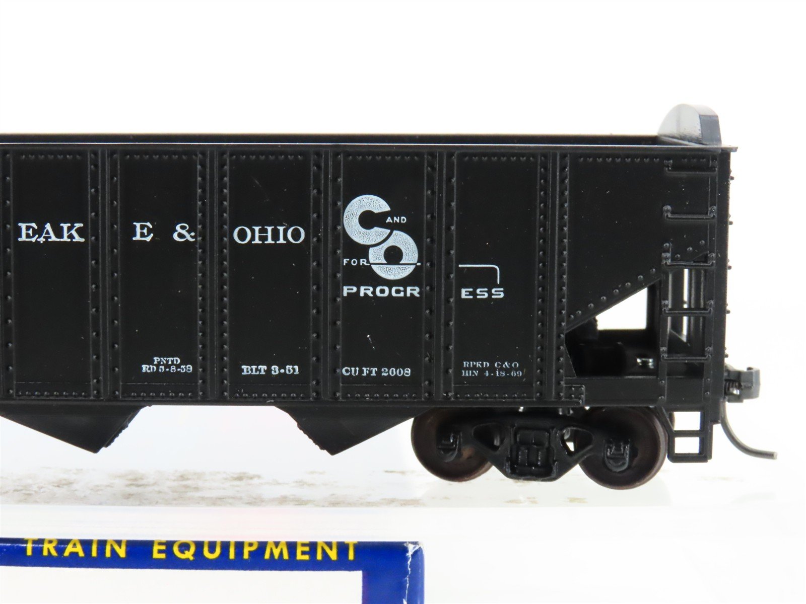 HO Scale Roundhouse 1499 C&O Progress 3-Bay Open Hopper #101057 - Upgraded