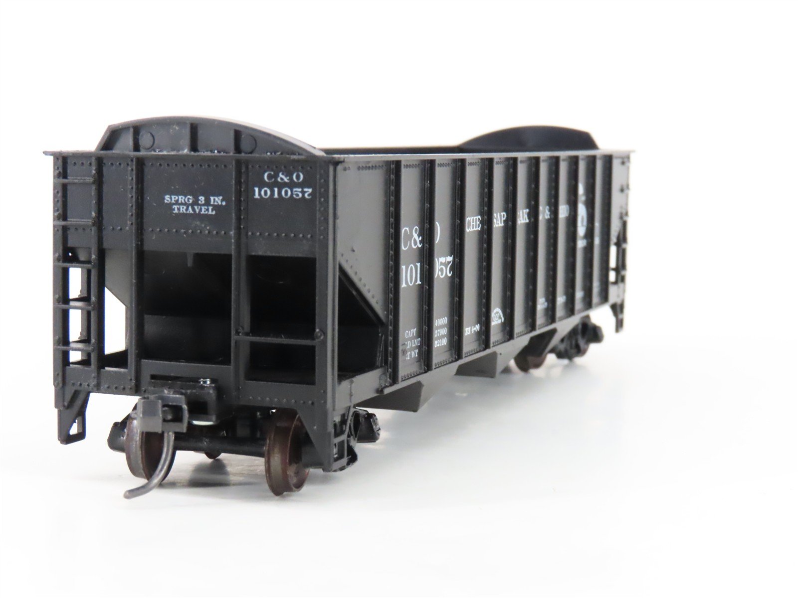 HO Scale Roundhouse 1499 C&O Progress 3-Bay Open Hopper #101057 - Upgraded