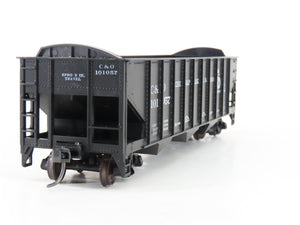 HO Scale Roundhouse 1499 C&O Progress 3-Bay Open Hopper #101057 - Upgraded
