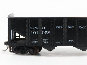 LOT of 2 HO Scale Roundhouse 1499 C&O Progress 3-Bay Open Hopper - Upgraded
