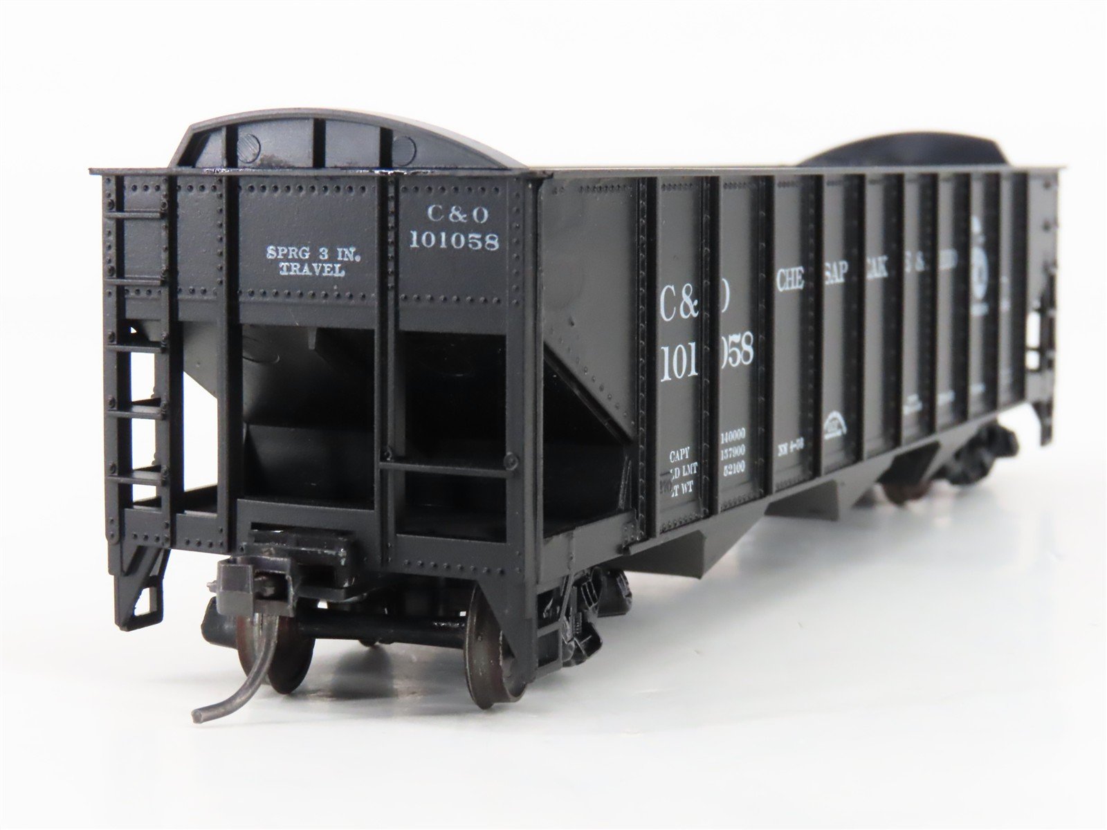 LOT of 2 HO Scale Roundhouse 1499 C&O Progress 3-Bay Open Hopper - Upgraded