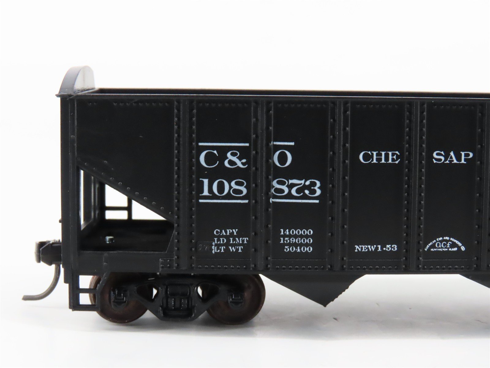 LOT of 2 HO Scale Roundhouse 1499 C&O Progress 3-Bay Open Hopper - Upgraded