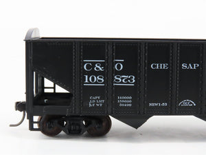 LOT of 2 HO Scale Roundhouse 1499 C&O Progress 3-Bay Open Hopper - Upgraded