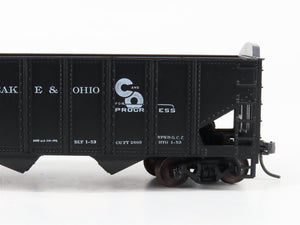 LOT of 2 HO Scale Roundhouse 1499 C&O Progress 3-Bay Open Hopper - Upgraded