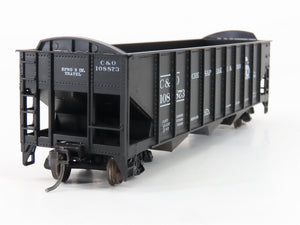 LOT of 2 HO Scale Roundhouse 1499 C&O Progress 3-Bay Open Hopper - Upgraded