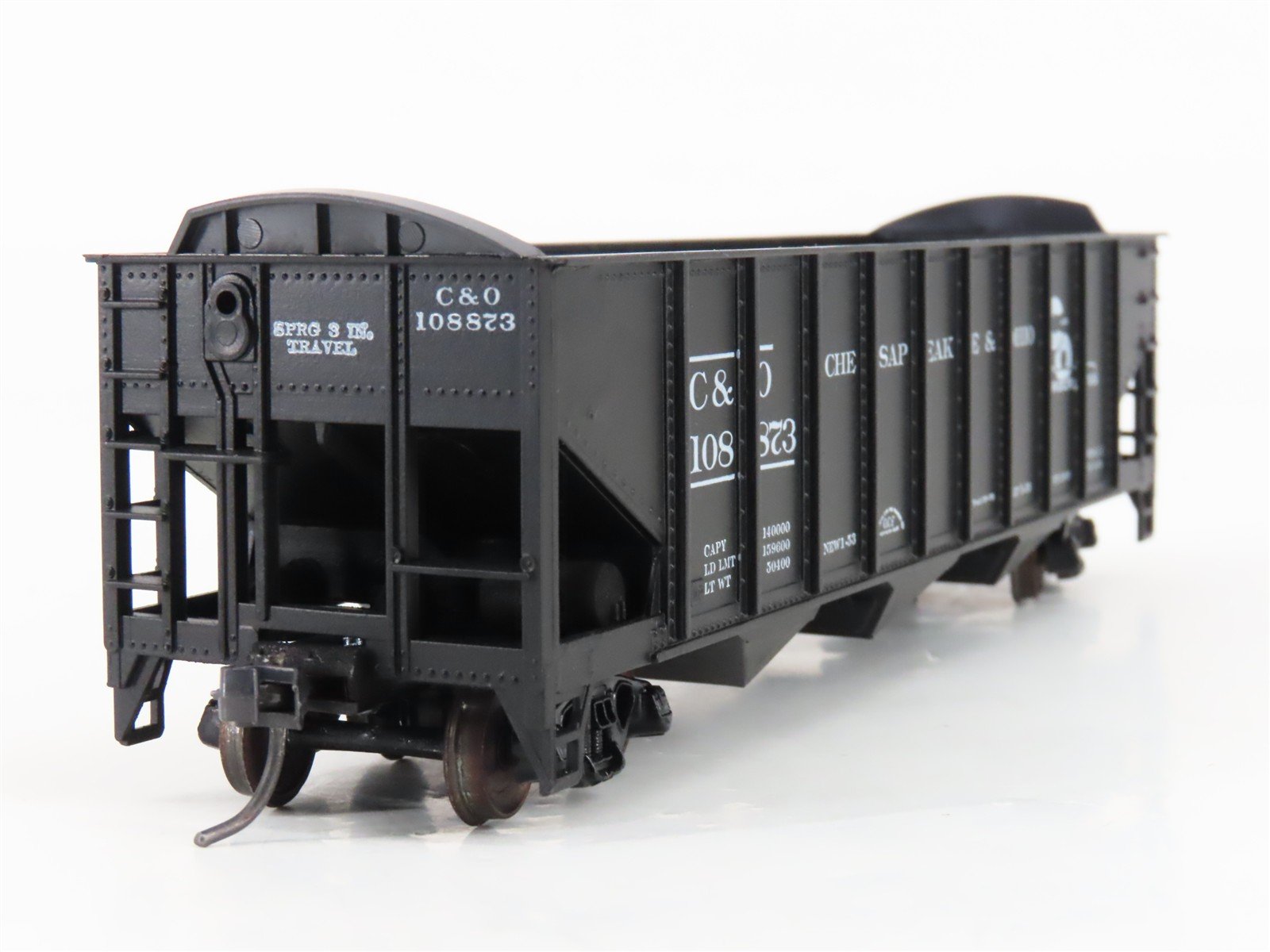 LOT of 2 HO Scale Roundhouse 1499 C&O Progress 3-Bay Open Hopper - Upgraded