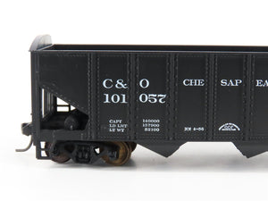 LOT of 2 HO Scale Roundhouse 1499 C&O Progress 3-Bay Open Hopper - Upgraded