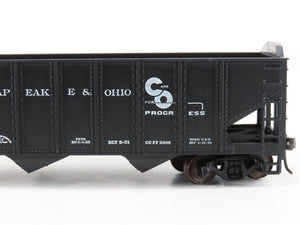 LOT of 2 HO Scale Roundhouse 1499 C&O Progress 3-Bay Open Hopper - Upgraded