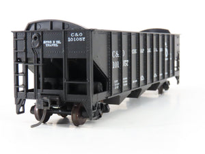 LOT of 2 HO Scale Roundhouse 1499 C&O Progress 3-Bay Open Hopper - Upgraded