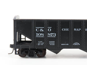 LOT of 2 HO Scale Roundhouse 1499 C&O Progress 3-Bay Open Hopper - Upgraded