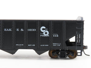 LOT of 2 HO Scale Roundhouse 1499 C&O Progress 3-Bay Open Hopper - Upgraded